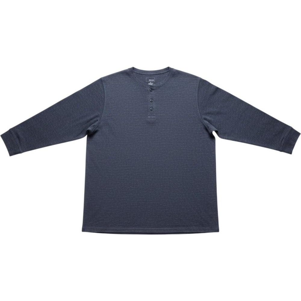 Sonoma Goods For Life Shirt Mens Big 3X Blue Long Sleeve Henley Tagless Tee